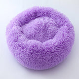 Long Plush Cat Bed House Soft Pet Dog Bed Round Cats Nest Winter Warm Sleeping Cushion Puppy Mat Portable Cat Product 40 50 60cm