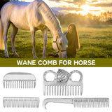 Aluminum Alloy Horse Comb Mane Tail Pulling Comb Metal Horse Grooming Tool 6.5IN / 3.9IN / 3.5IN / 3.2IN Horse equipment 2019