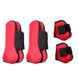 4 PCS Front Hind Leg Boots Adjustable Horse Leg Boots Equine Front Hind Leg Guard Equestrian Tendon Protection Horse Hock Brace