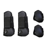 4 PCS Front Hind Leg Boots Adjustable Horse Leg Boots Equine Front Hind Leg Guard Equestrian Tendon Protection Horse Hock Brace