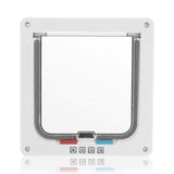 Household Cat Flap Door with 4 Way Lock Security Flap Door for Dog Cat Kitten Small Pet Gate Door Kit Cat Door
