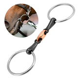 Quality Horse Racing Mouth Bit Steel Horse Mouth Bit Horse Mouth Piece Copper Link Bit 125Mm