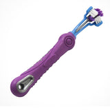 Pet Toothbrush With Three Sided Soft Cat Dog Rubber Tooth Brush Remove Bad Breath Tartar Cleaning Teeth Tool Pets Accessories