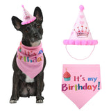 High Quality Sequined Pet Birthday Hat with Bib Cat Dog Party Hat and Bib Birthday Outfit Decoration Pet Accessories Dropship