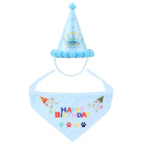 High Quality Sequined Pet Birthday Hat with Bib Cat Dog Party Hat and Bib Birthday Outfit Decoration Pet Accessories Dropship